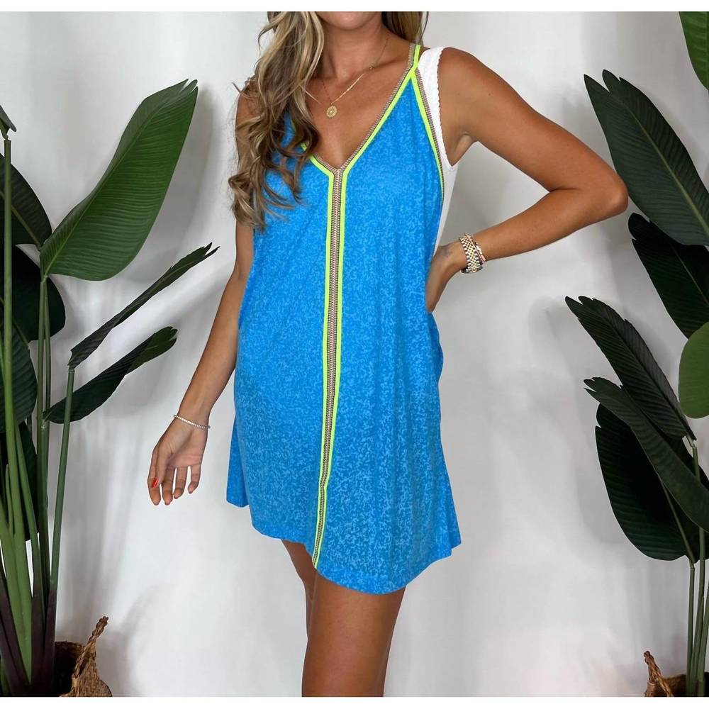 NWOT Pitusa Mini Sundress in Blue (Swim Coverup)